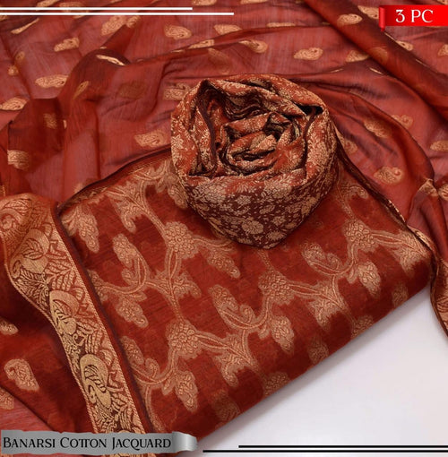 Banarsi Cotton Jacquard 3pc D#113